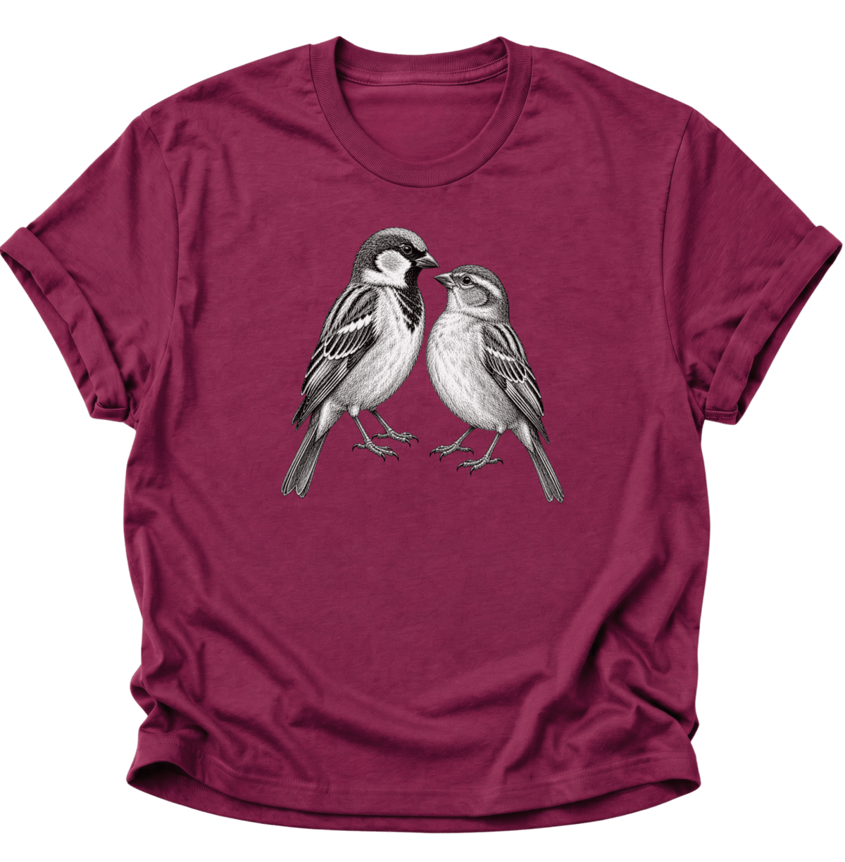 Spatzen Verbundenheit Unisex T-Shirt Cardinal Red - PINE & RIVER