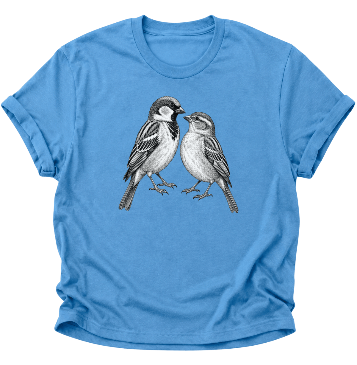 Spatzen Verbundenheit Unisex T-Shirt Carolina Blue - PINE & RIVER