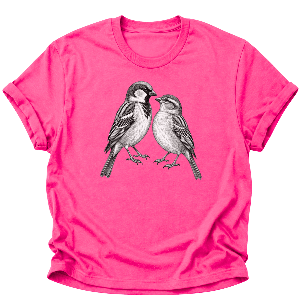 Spatzen Verbundenheit Unisex T-Shirt Heliconia - PINE & RIVER