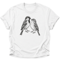 Spatzen Verbundenheit Unisex T-Shirt Weiß - PINE & RIVER