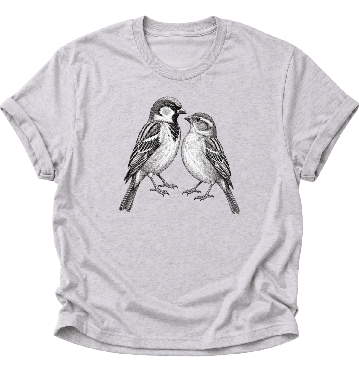 Spatzen Verbundenheit Unisex T-Shirt Ash Grey - PINE & RIVER