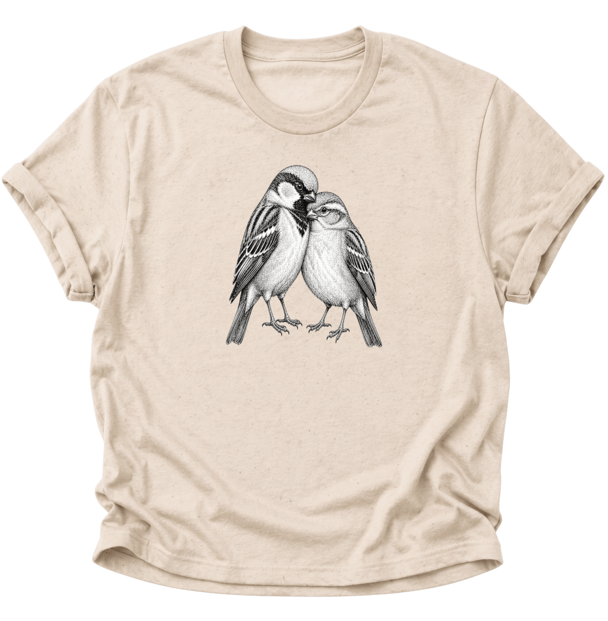 Spatzenliebe Vogel Unisex T-Shirt Nature - PINE & RIVER