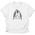 Spatzenliebe Vogel Unisex T-Shirt Weiß - PINE & RIVER