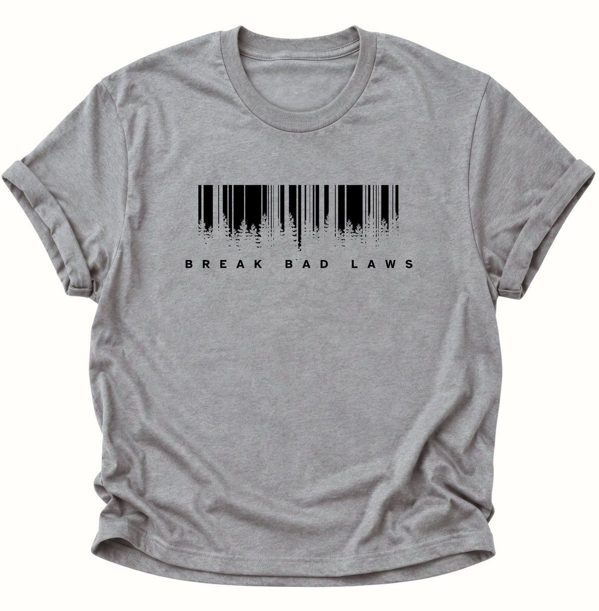 Break Bad Laws Barcode T-Shirt Sport Grey - PINE & RIVER