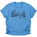 Stand Up Paddling am Fluss Unisex T-Shirt Carolina Blue - PINE & RIVER