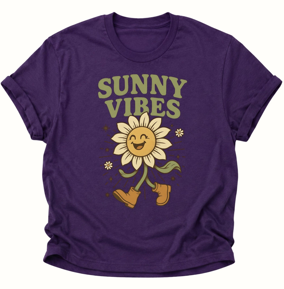 Sunny Vibes Sonnenblume Unisex T-Shirt Purple - PINE & RIVER