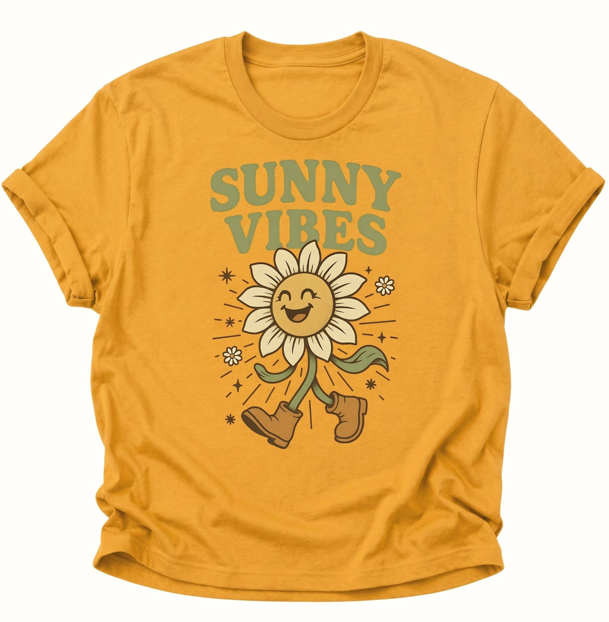 Sunny Vibes Sonnenblume Unisex T-Shirt Gelb - PINE & RIVER