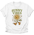 Sunny Vibes Sonnenblume Unisex T-Shirt Weiß - PINE & RIVER