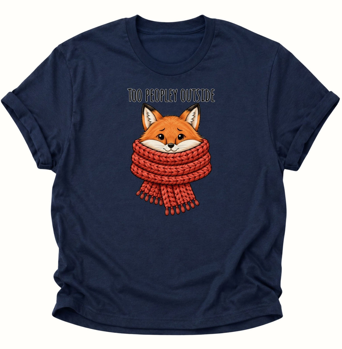 Too Peopley Outside Fuchs Unisex T-Shirt Navy Blue - PINE & RIVER