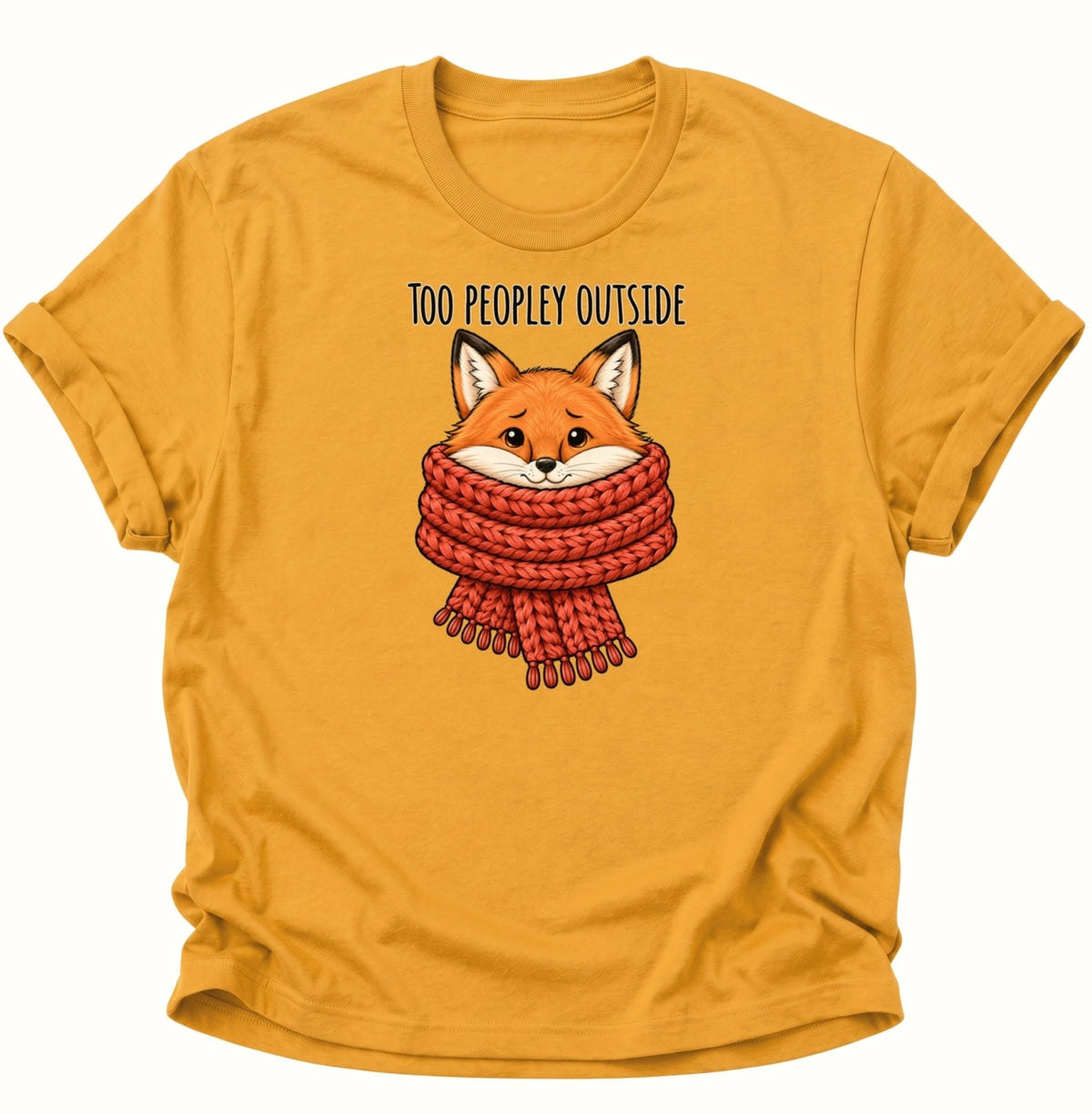 Too Peopley Outside Fuchs Unisex T-Shirt Gelb - PINE & RIVER