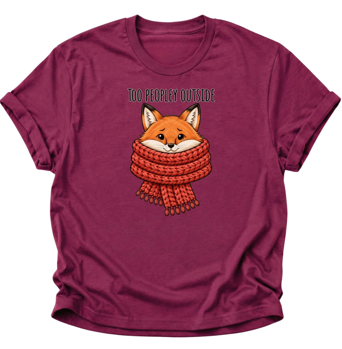 Too Peopley Outside Fuchs Unisex T-Shirt Cardinal Red - PINE & RIVER