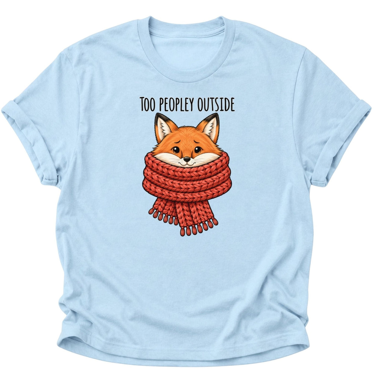 Too Peopley Outside Fuchs Unisex T-Shirt Light Blue - PINE & RIVER