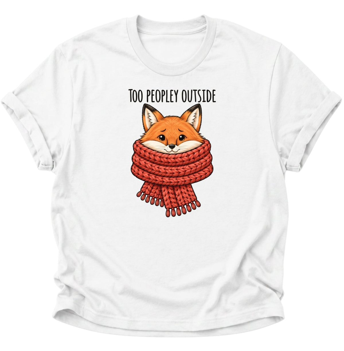 Too Peopley Outside Fuchs Unisex T-Shirt Weiß - PINE & RIVER