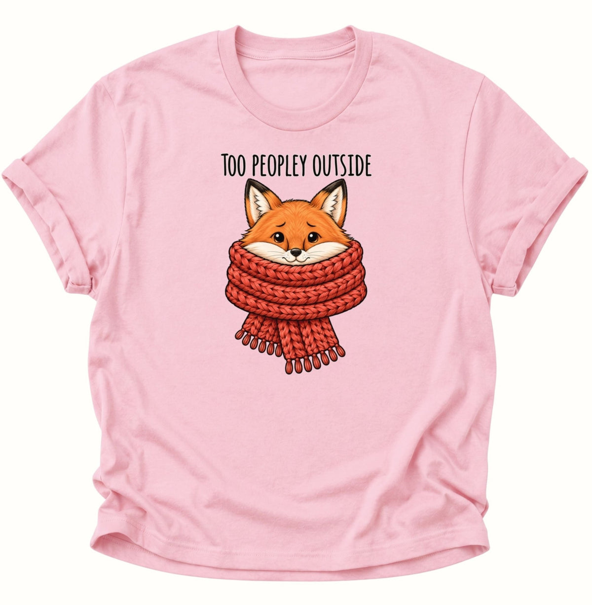 Too Peopley Outside Fuchs Unisex T-Shirt Light Pink - PINE & RIVER