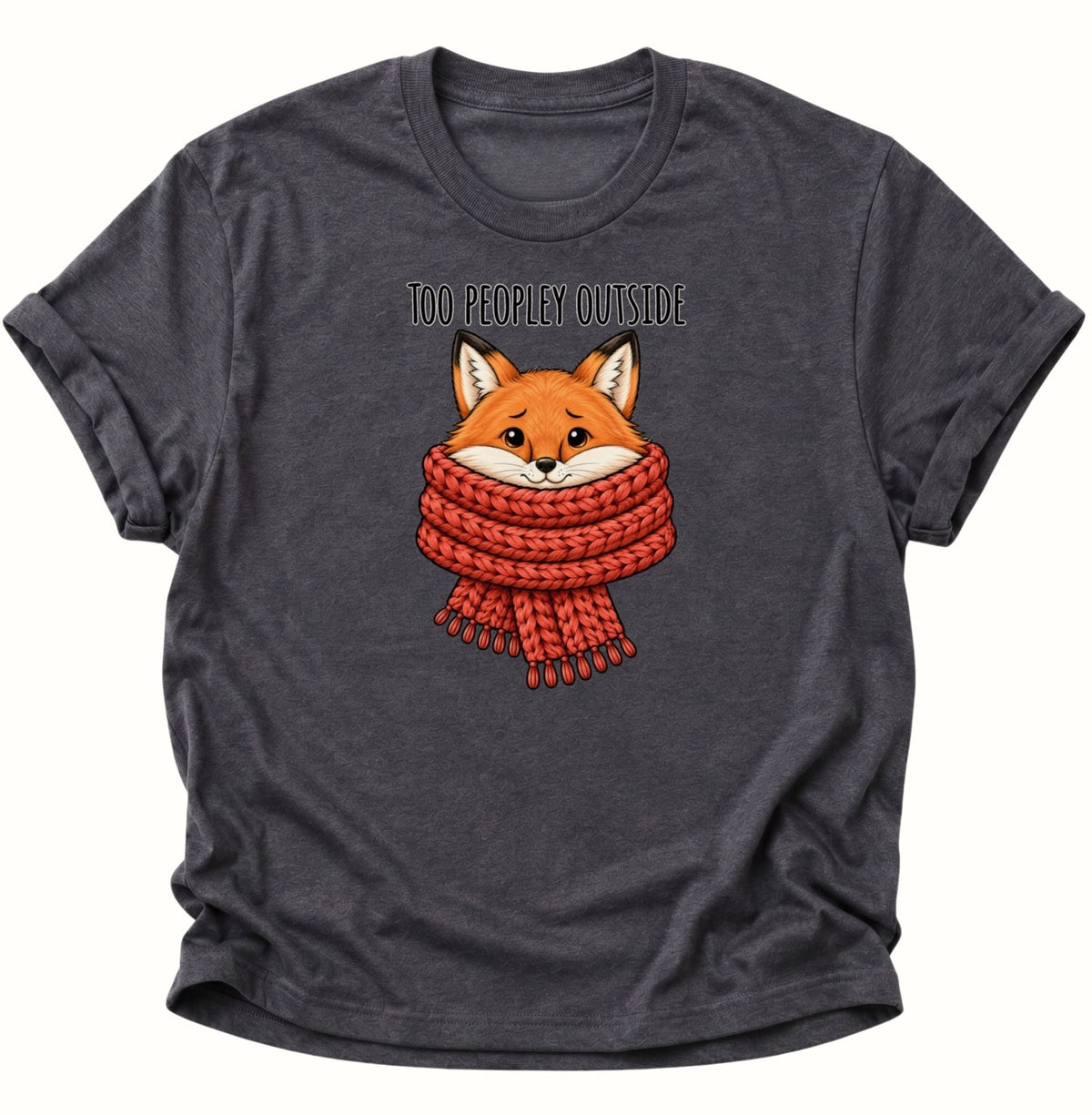 Too Peopley Outside Fuchs Unisex T-Shirt Dark Heather - PINE & RIVER