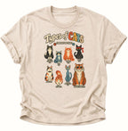 Types of Cats Comparison Chart Unisex T-Shirt Nature - PINE & RIVER