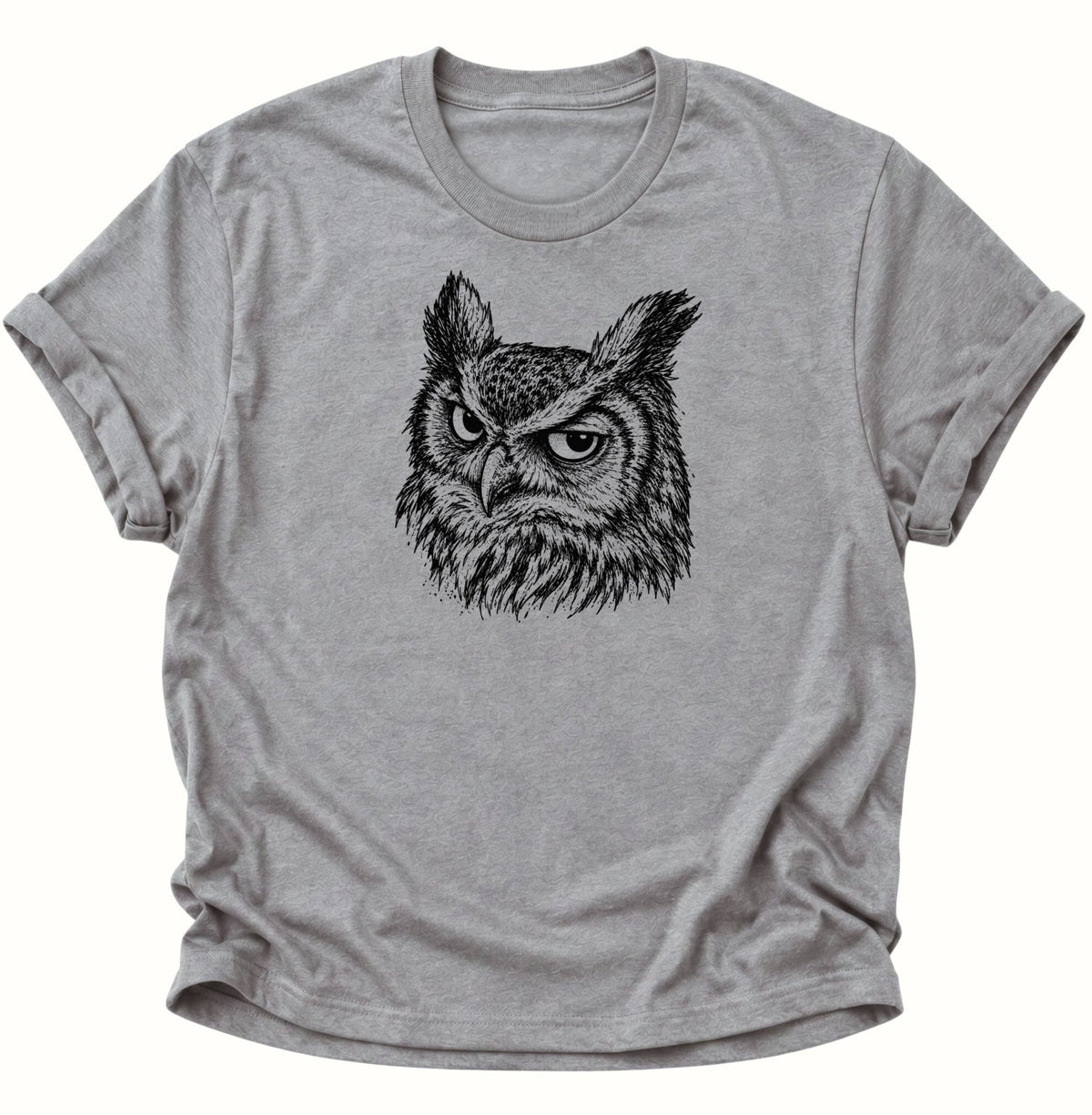 Uhu Porträt Unisex T-Shirt Sport Grey - PINE & RIVER