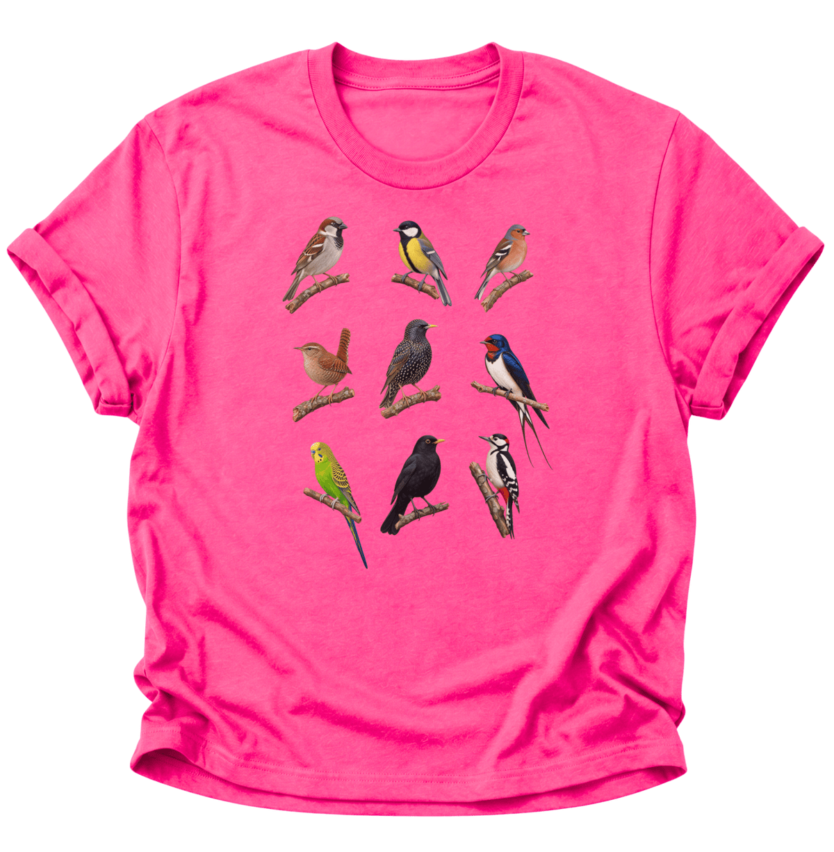 Vogelbeobachter Neun Vogelarten Unisex T-Shirt Heliconia - PINE & RIVER