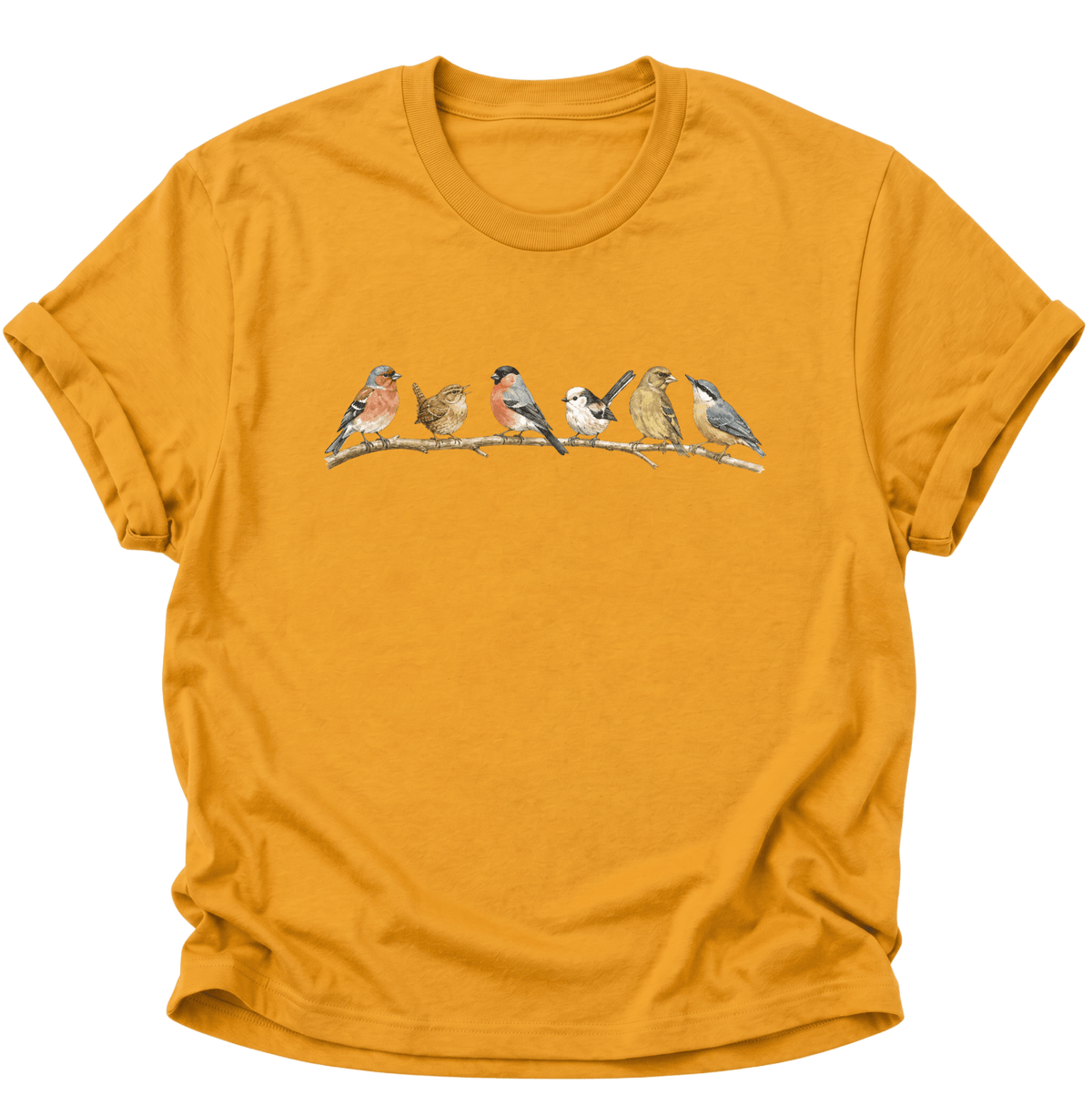 Vogelvielfalt Unisex T-Shirt Gelb - PINE & RIVER