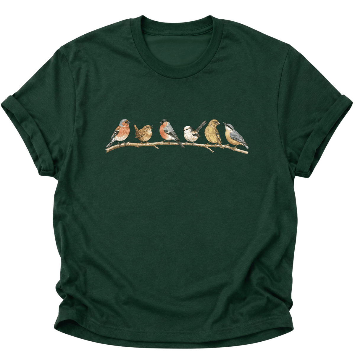 Vogelvielfalt Unisex T-Shirt Forest Green - PINE & RIVER
