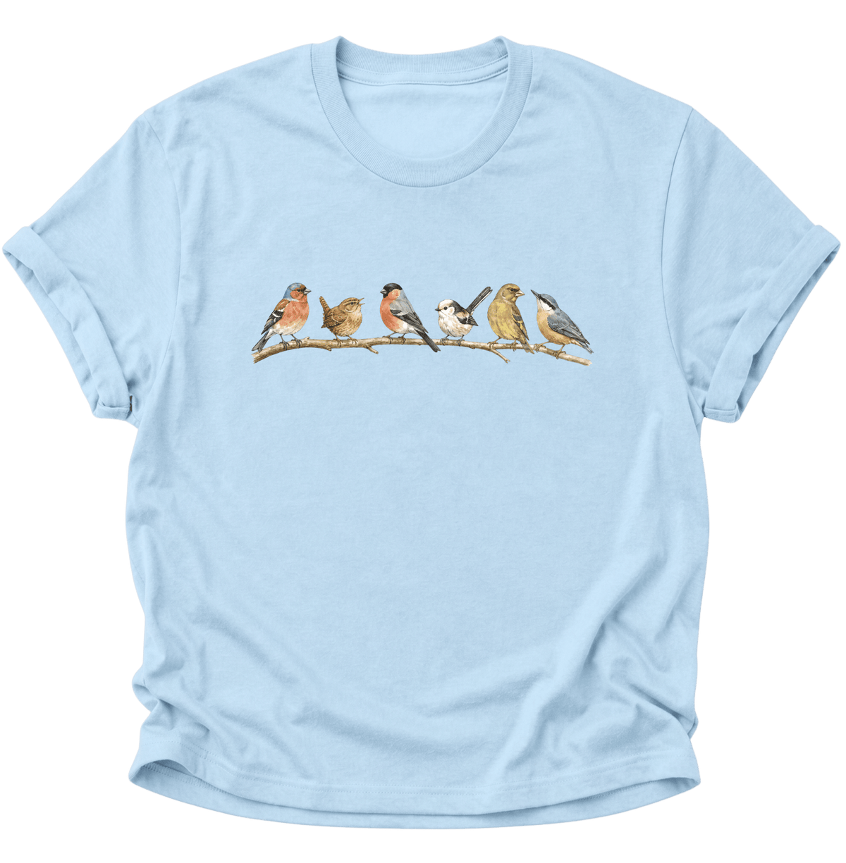Vogelvielfalt Unisex T-Shirt Light Blue - PINE & RIVER