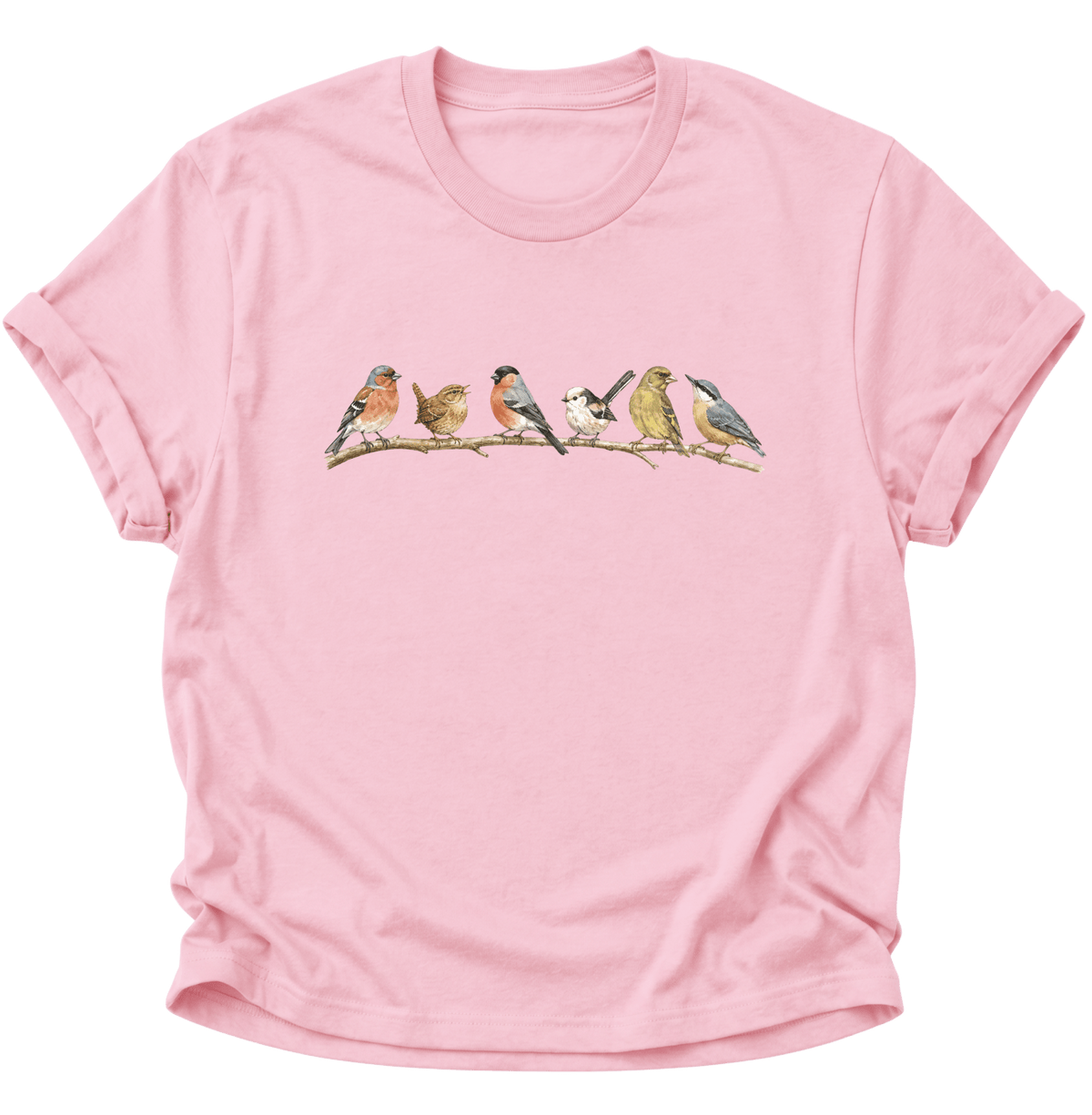 Vogelvielfalt Unisex T-Shirt Light Pink - PINE & RIVER