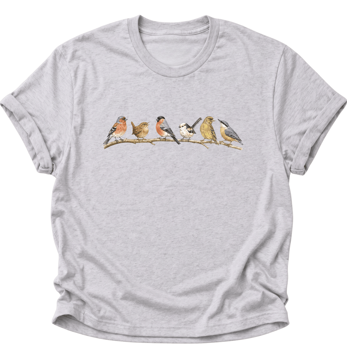 Vogelvielfalt Unisex T-Shirt Ash Grey - PINE & RIVER