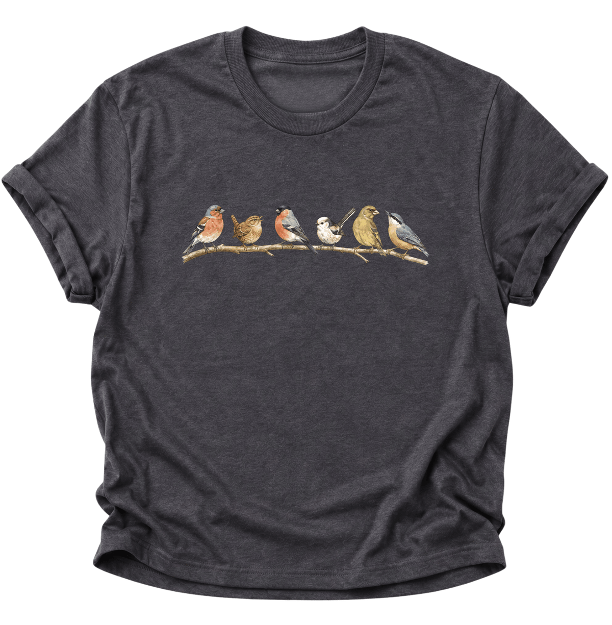 Vogelvielfalt Unisex T-Shirt Dark Heather - PINE & RIVER
