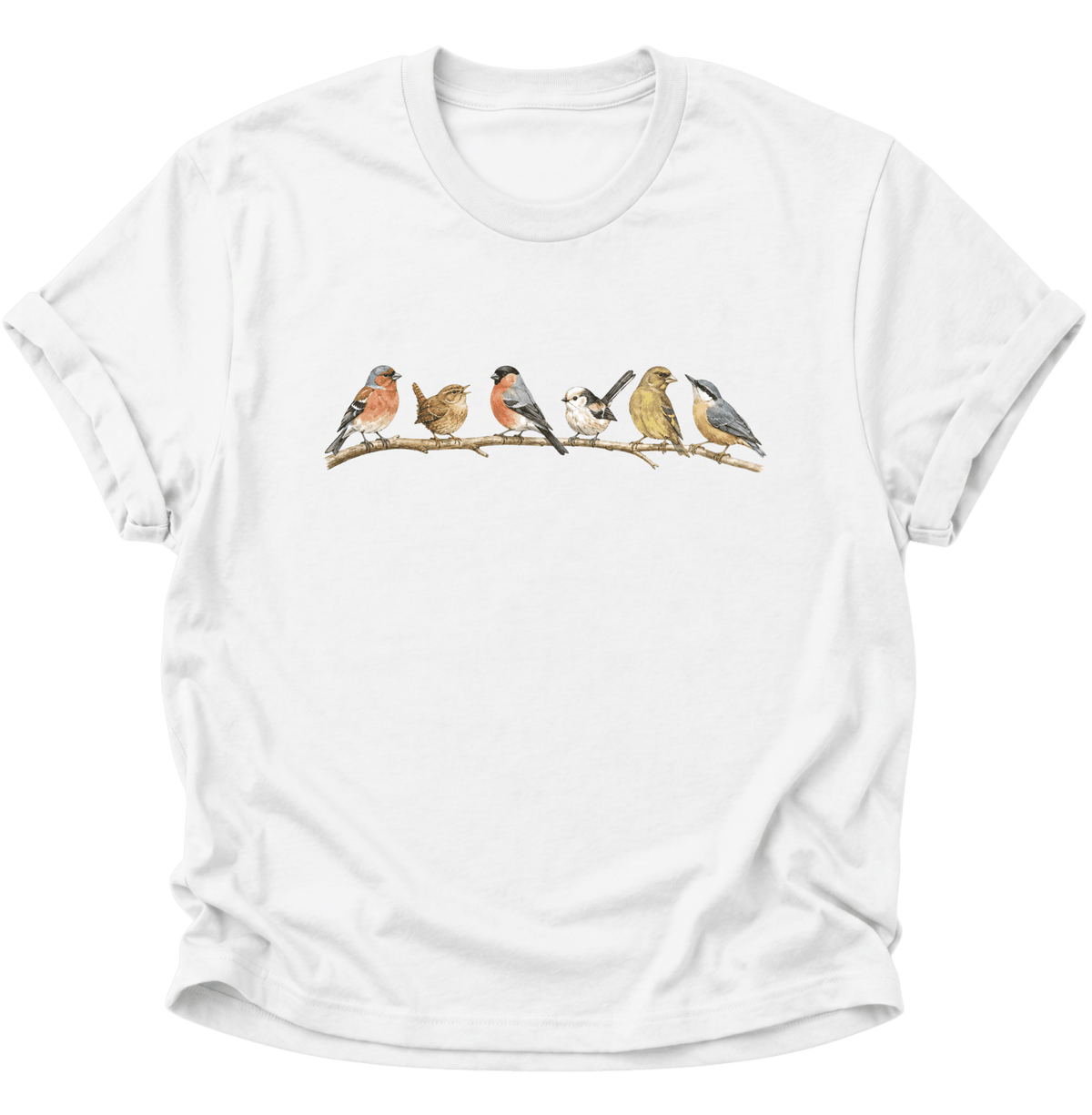 Vogelvielfalt Unisex T-Shirt Weiß - PINE & RIVER