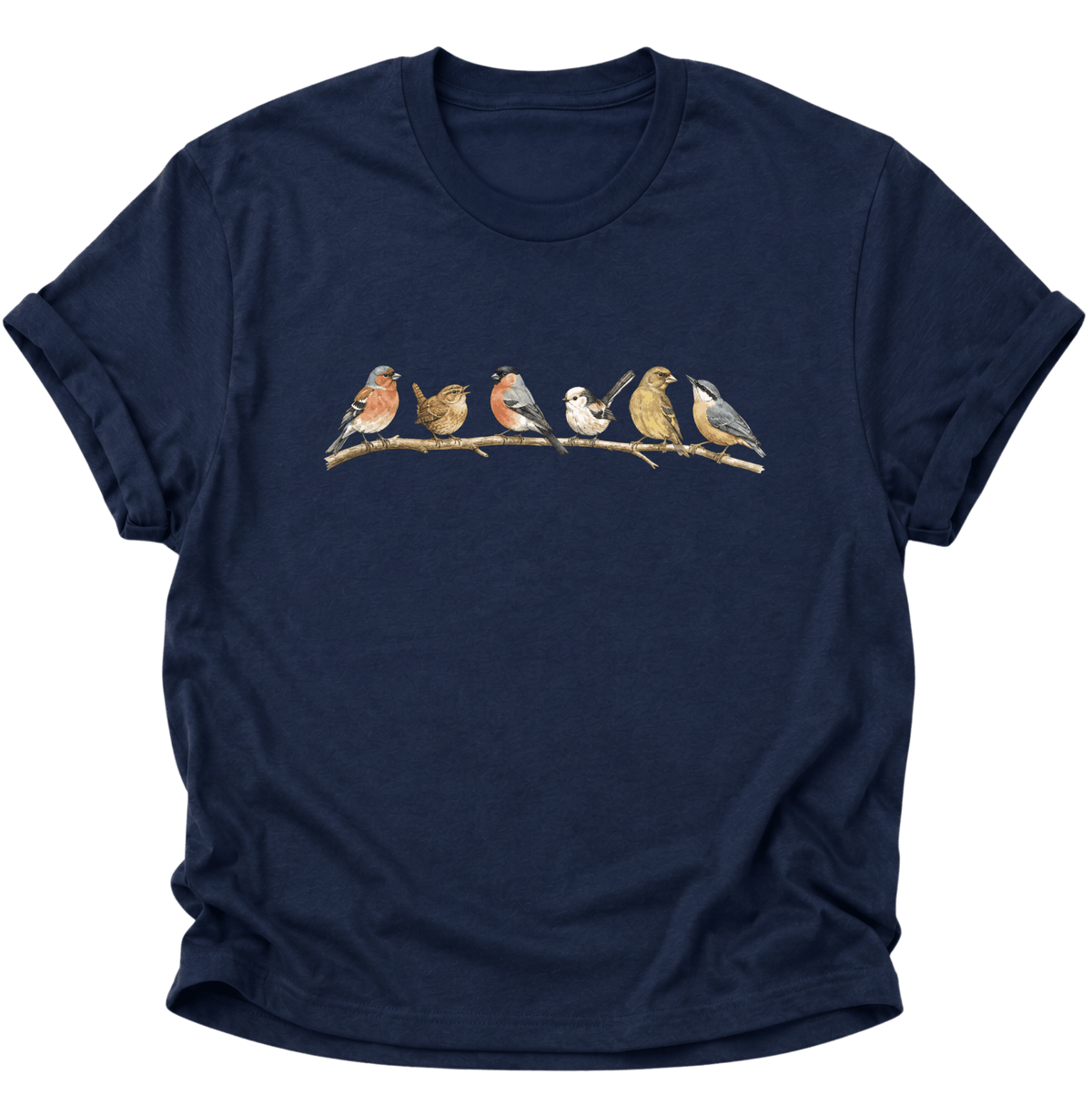 Vogelvielfalt Unisex T-Shirt Navy Blue - PINE & RIVER