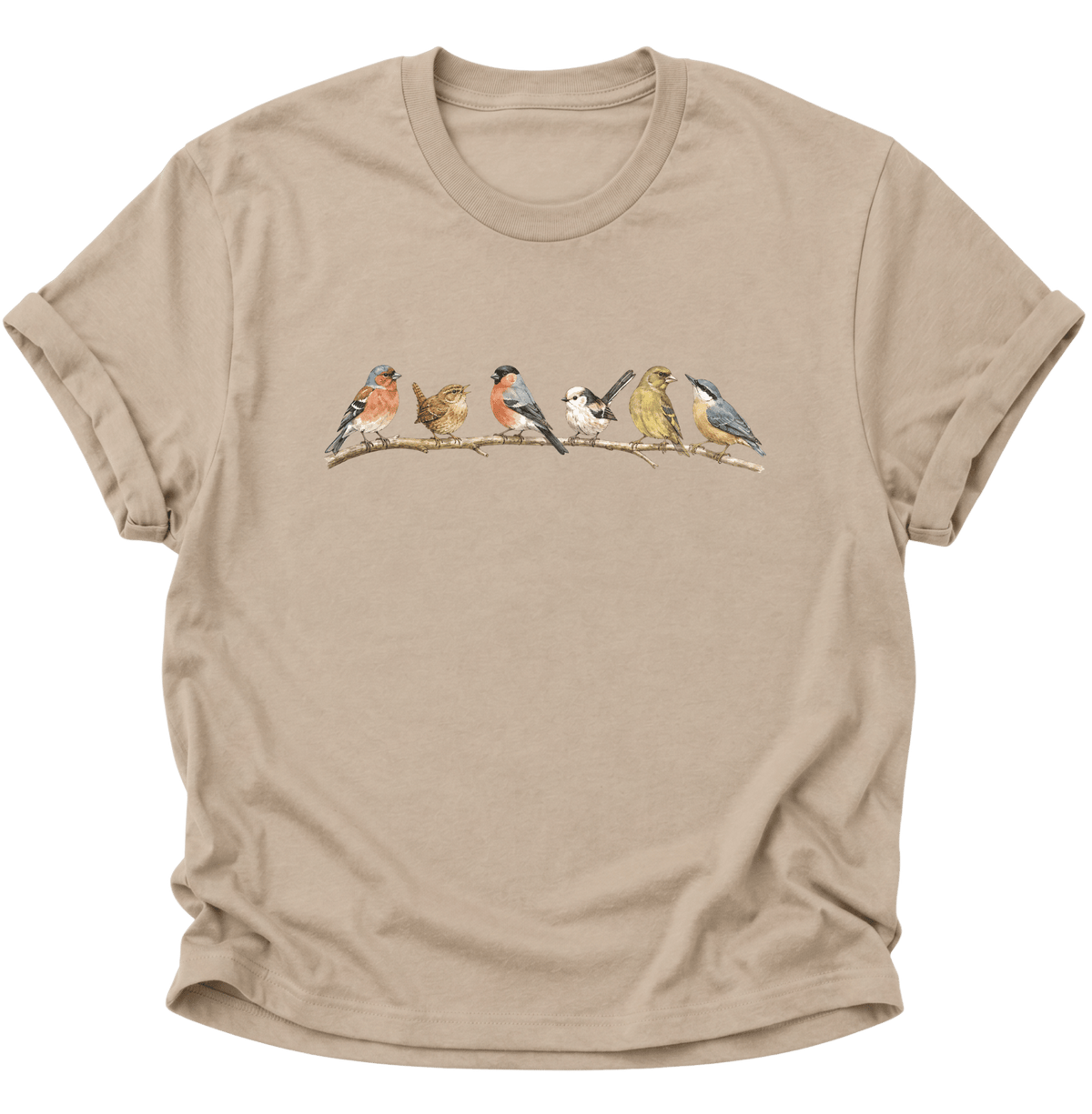 Vogelvielfalt Unisex T-Shirt Sand - PINE & RIVER