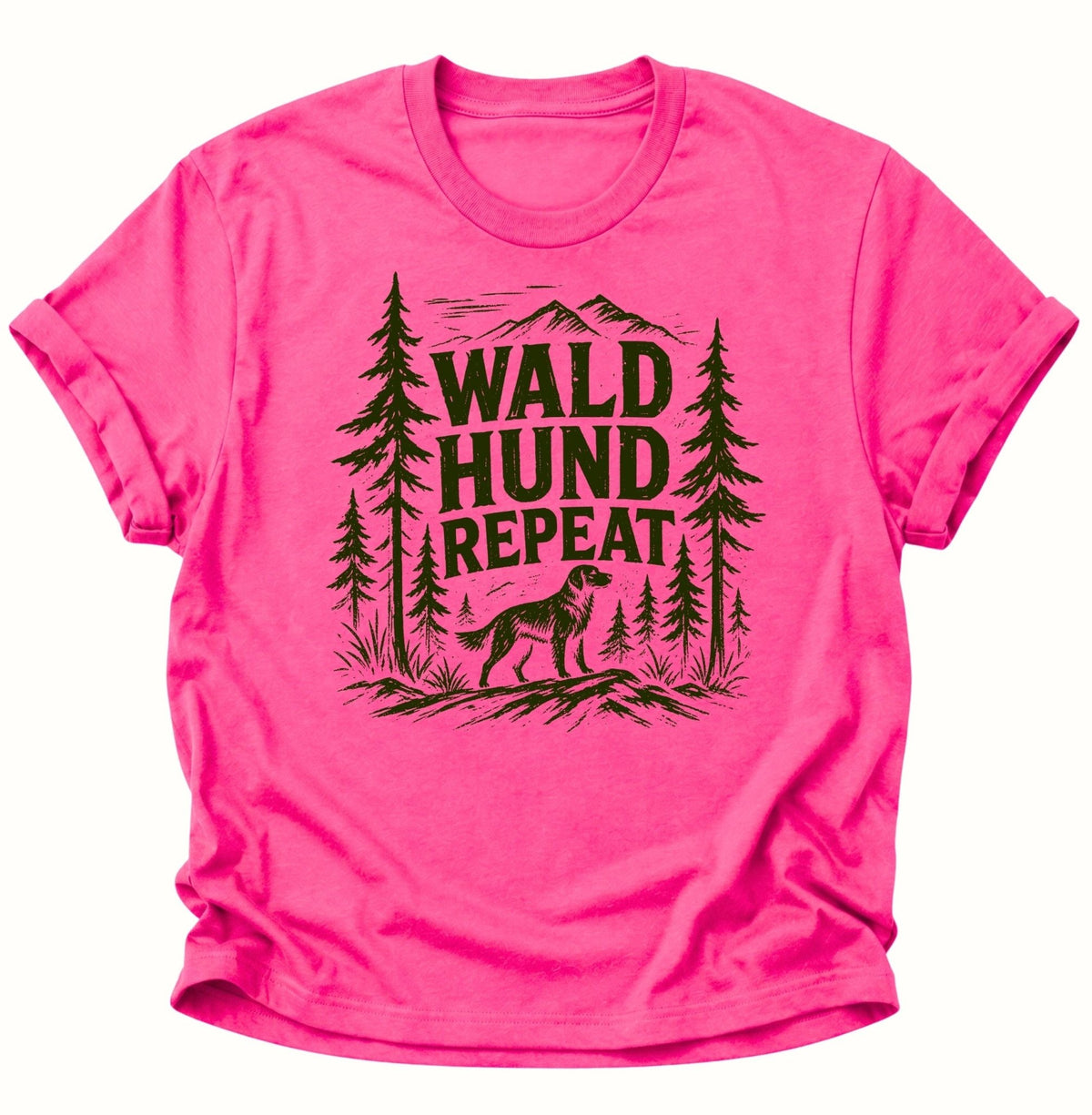 Wald Hund Repeat Unisex T-Shirt Heliconia - PINE & RIVER