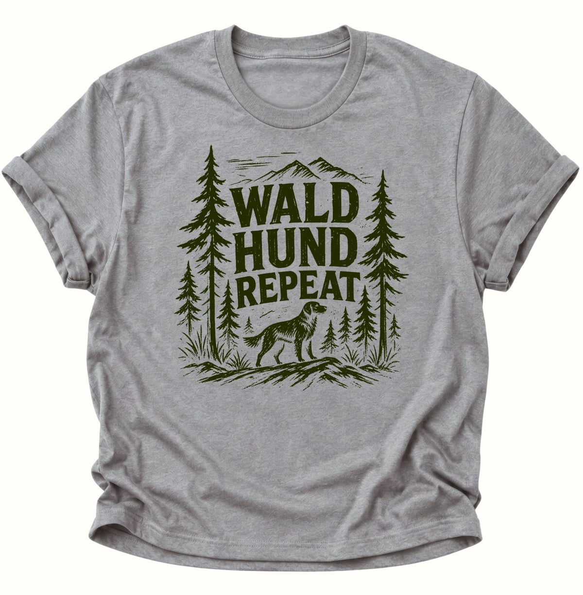 Wald Hund Repeat Unisex T-Shirt Sport Grey - PINE & RIVER