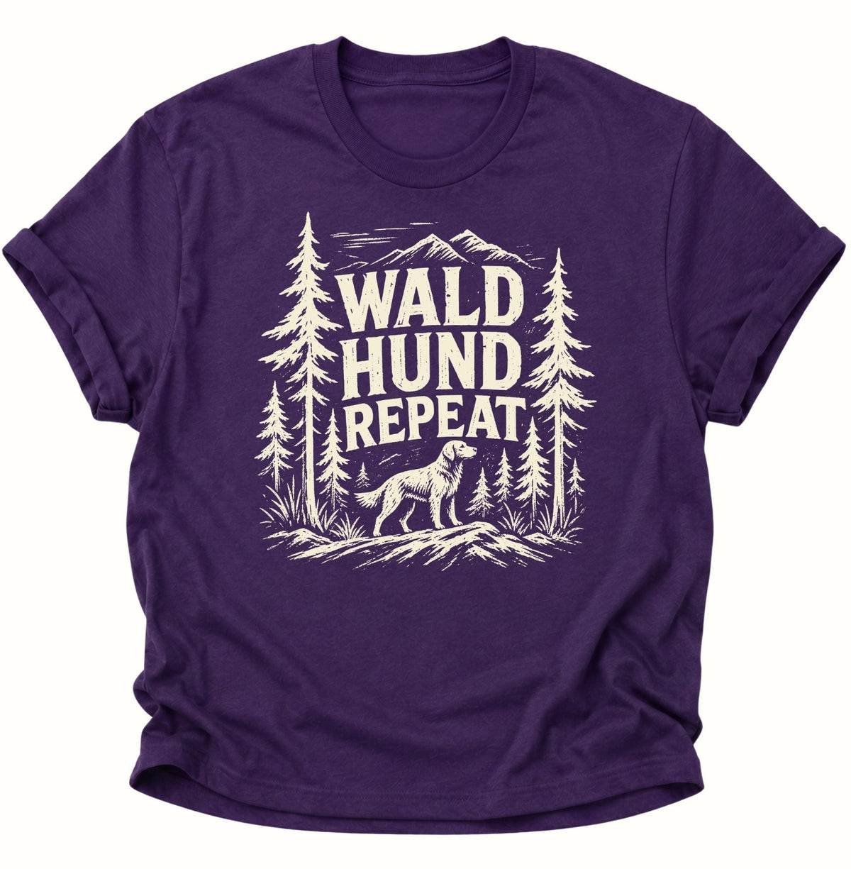 Wald Hund Repeat Unisex T-Shirt Purple - PINE & RIVER
