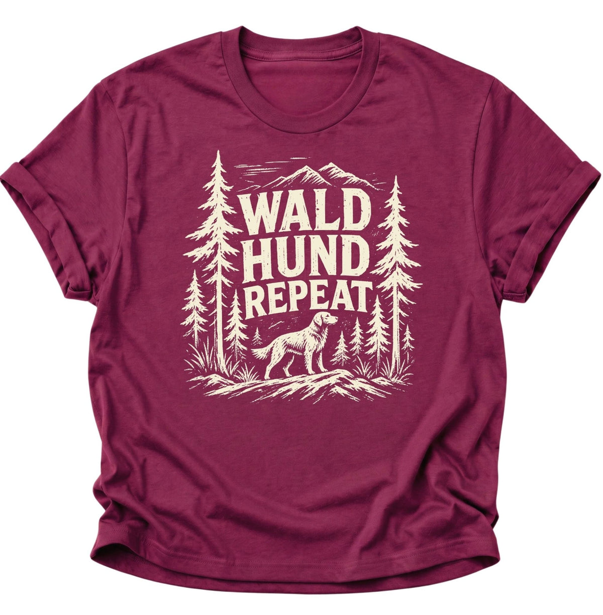 Wald Hund Repeat Unisex T-Shirt Cardinal Red - PINE & RIVER