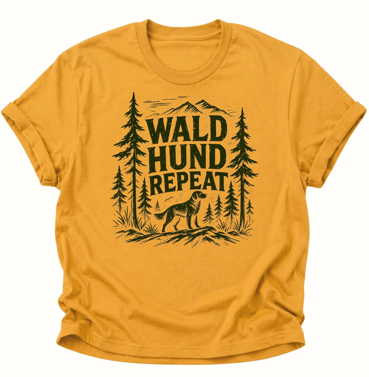 Wald Hund Repeat Unisex T-Shirt Gelb - PINE & RIVER