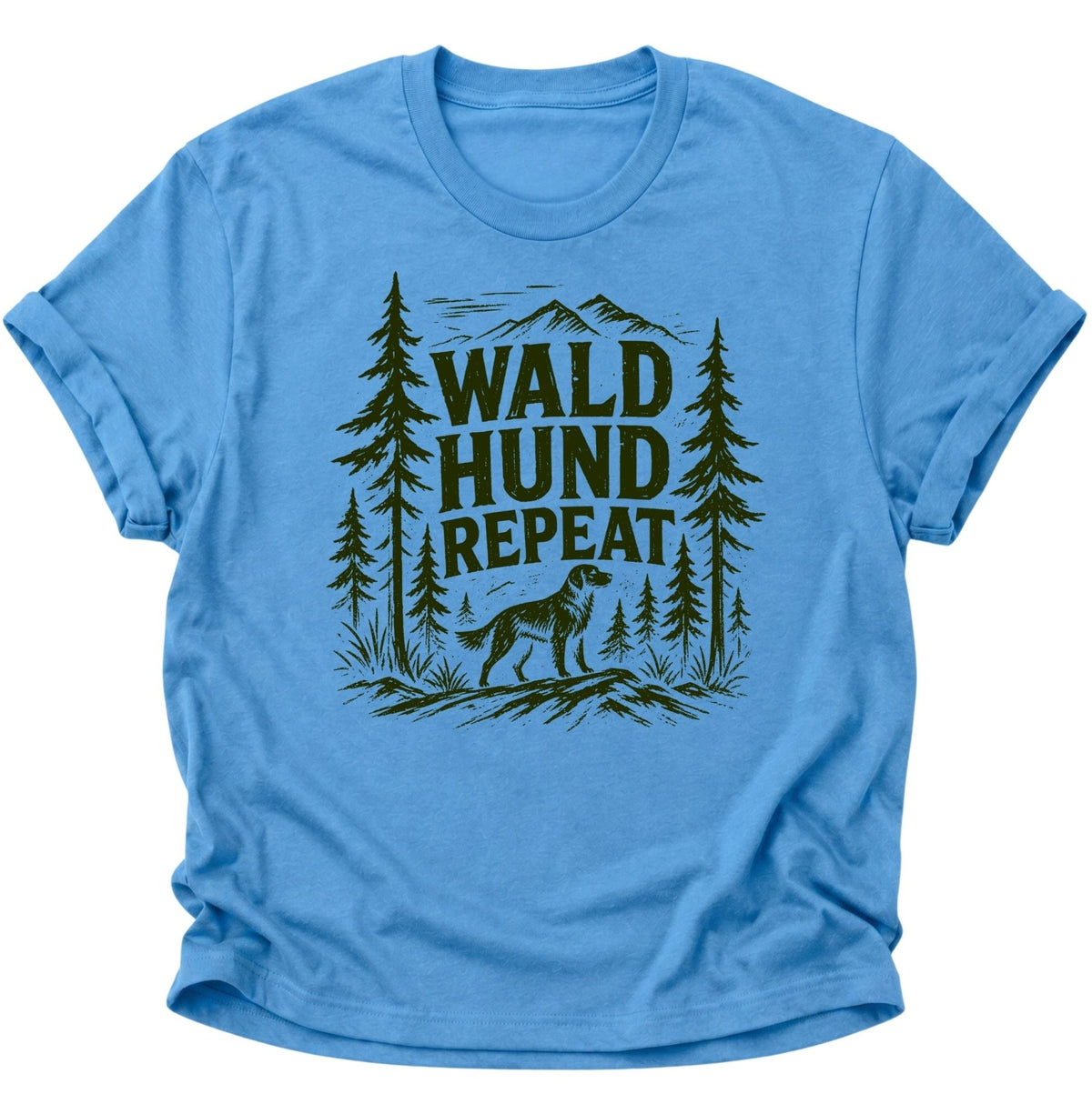 Wald Hund Repeat Unisex T-Shirt Carolina Blue - PINE & RIVER