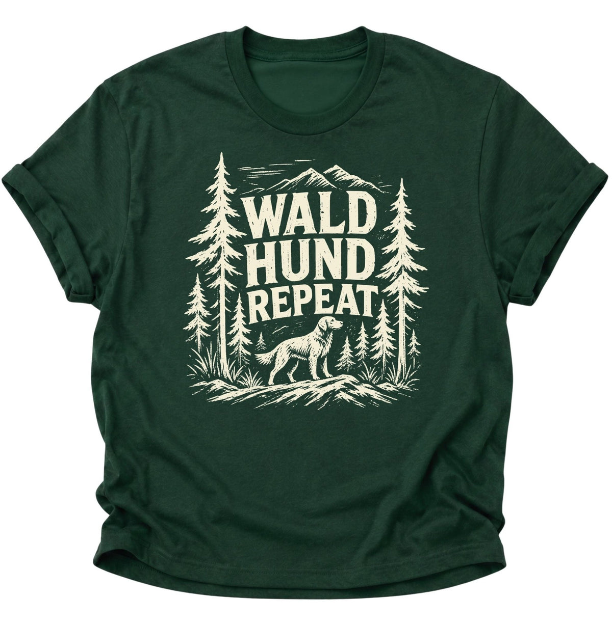 Wald Hund Repeat Unisex T-Shirt Forest Green - PINE & RIVER