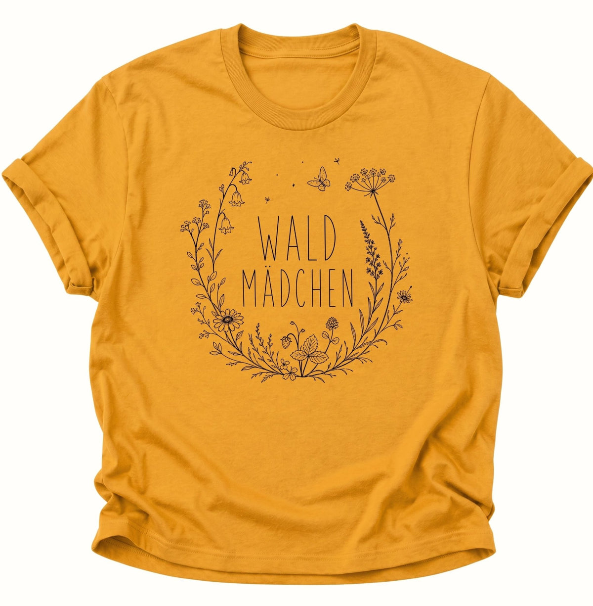 Waldmädchen Blumenkranz Unisex T-Shirt Gelb - PINE & RIVER