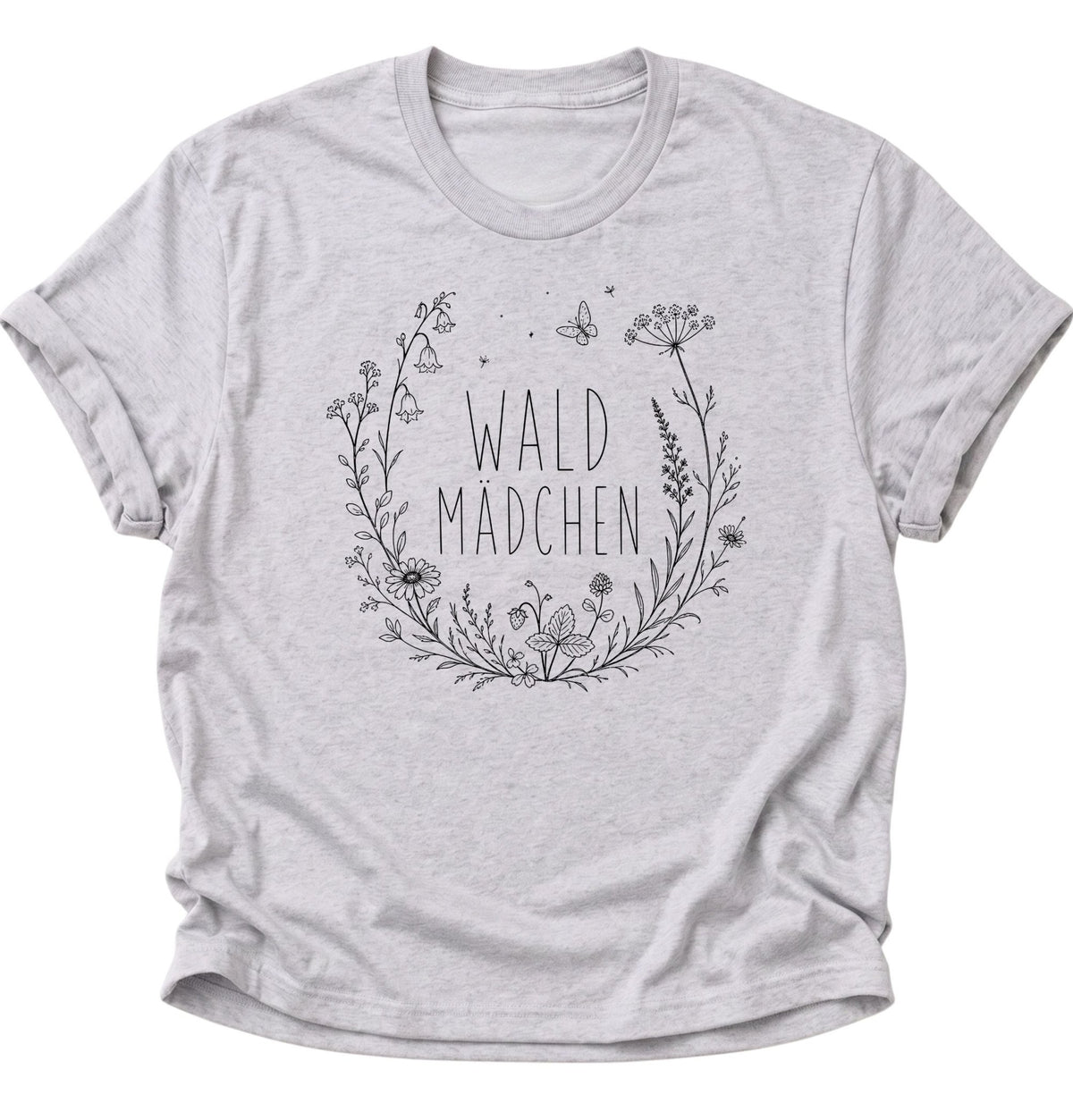 Waldmädchen Blumenkranz Unisex T-Shirt Ash Grey - PINE & RIVER