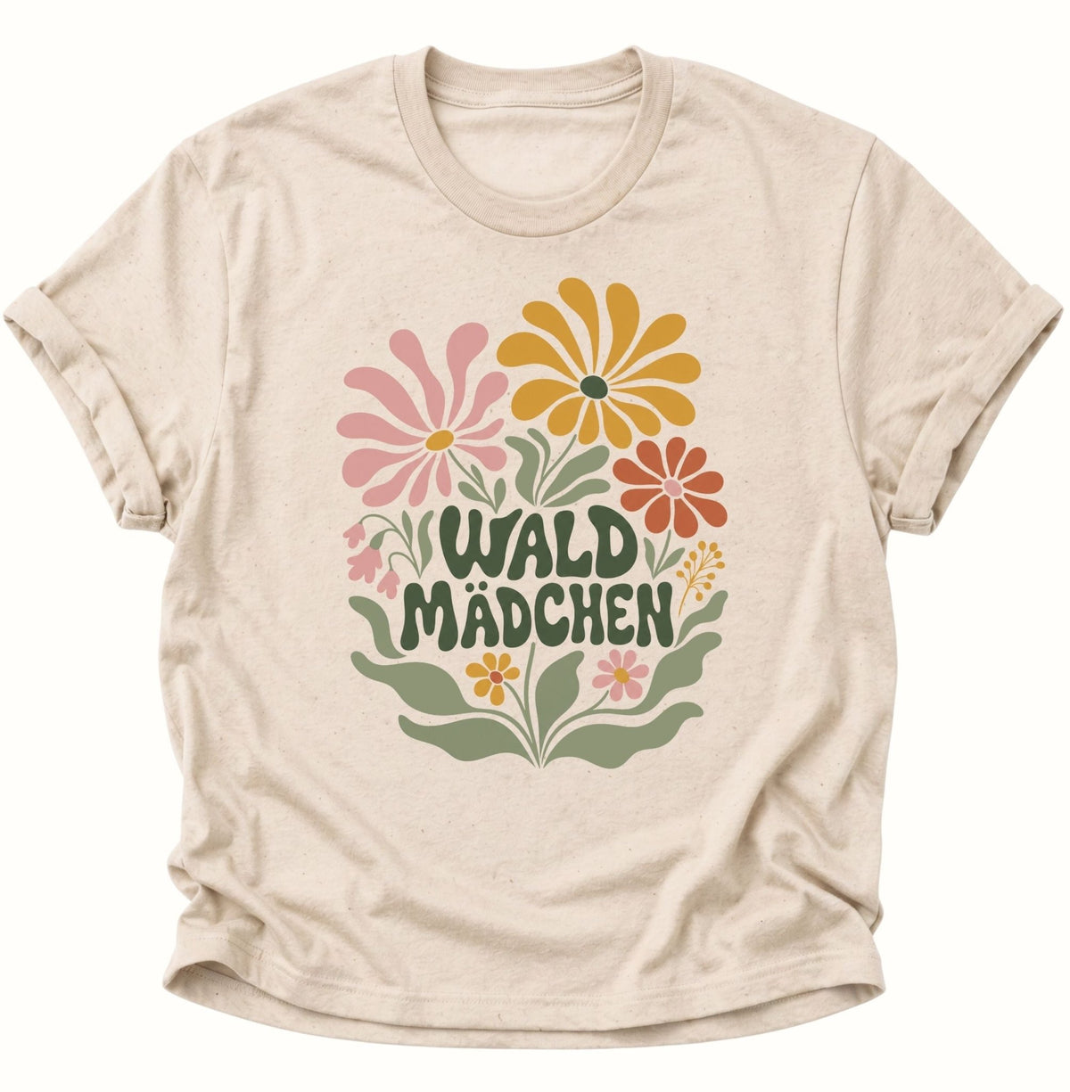 Waldmädchen Retro Blumen Unisex T-Shirt Nature - PINE & RIVER