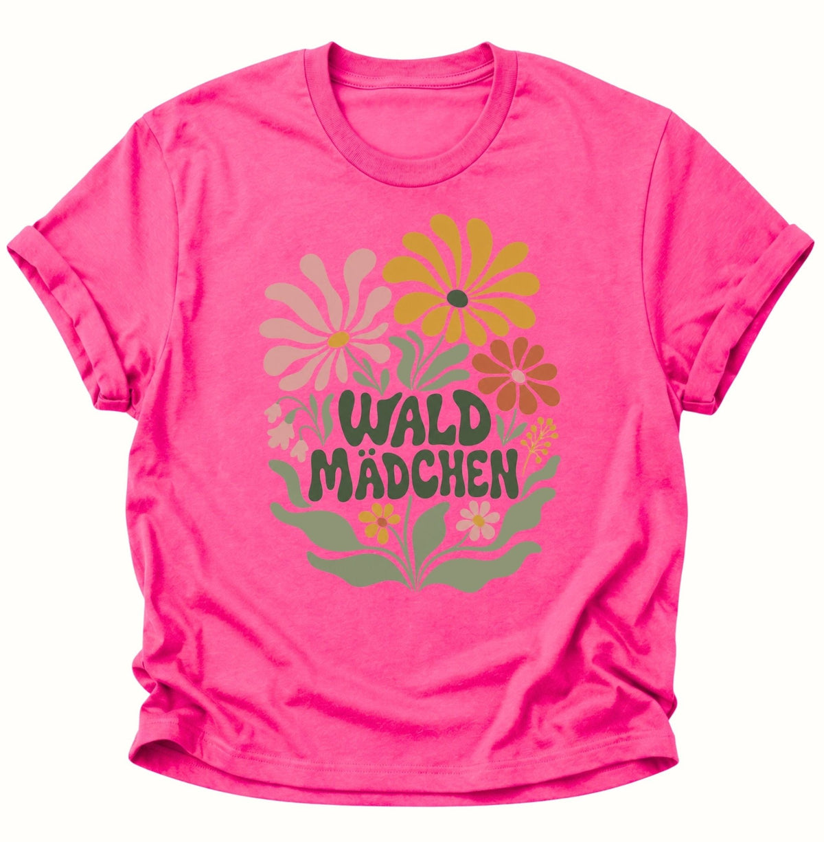 Waldmädchen Retro Blumen Unisex T-Shirt Heliconia - PINE & RIVER