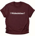 Waldmädchen Unisex T-Shirt Maroon - PINE & RIVER