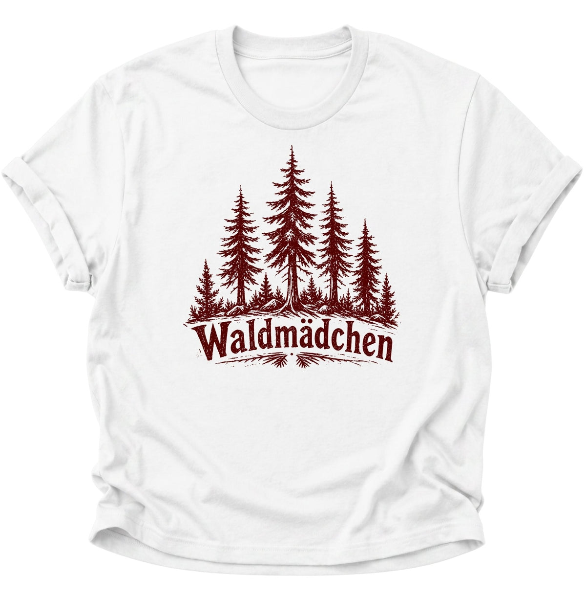 Waldmädchen Unisex T-Shirt Weiß - PINE & RIVER