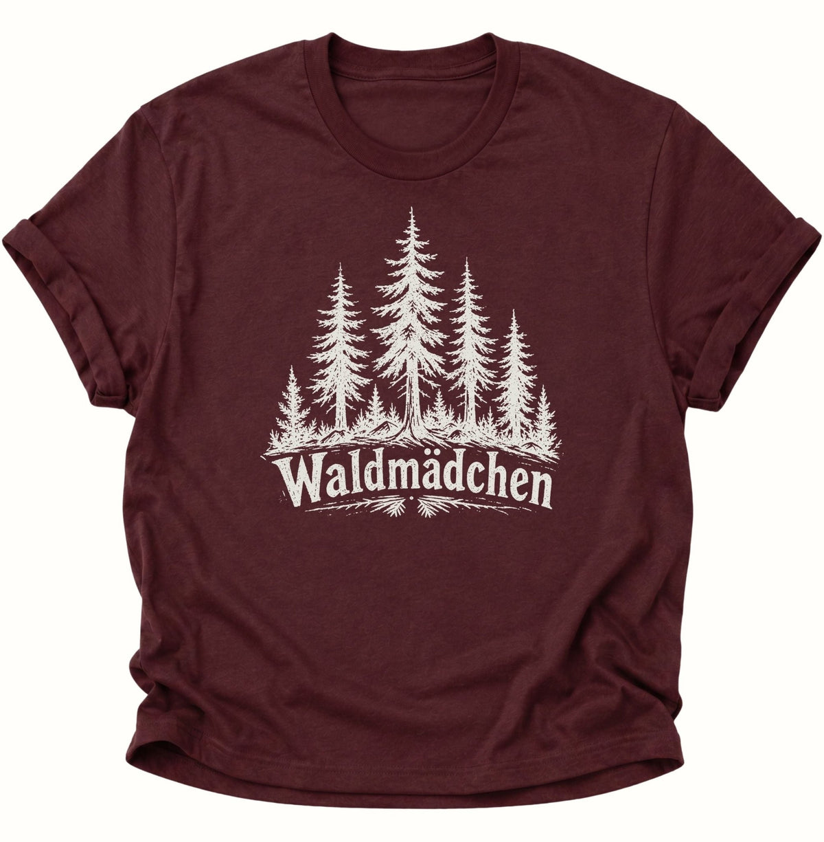 Waldmädchen Unisex T-Shirt Maroon - PINE & RIVER