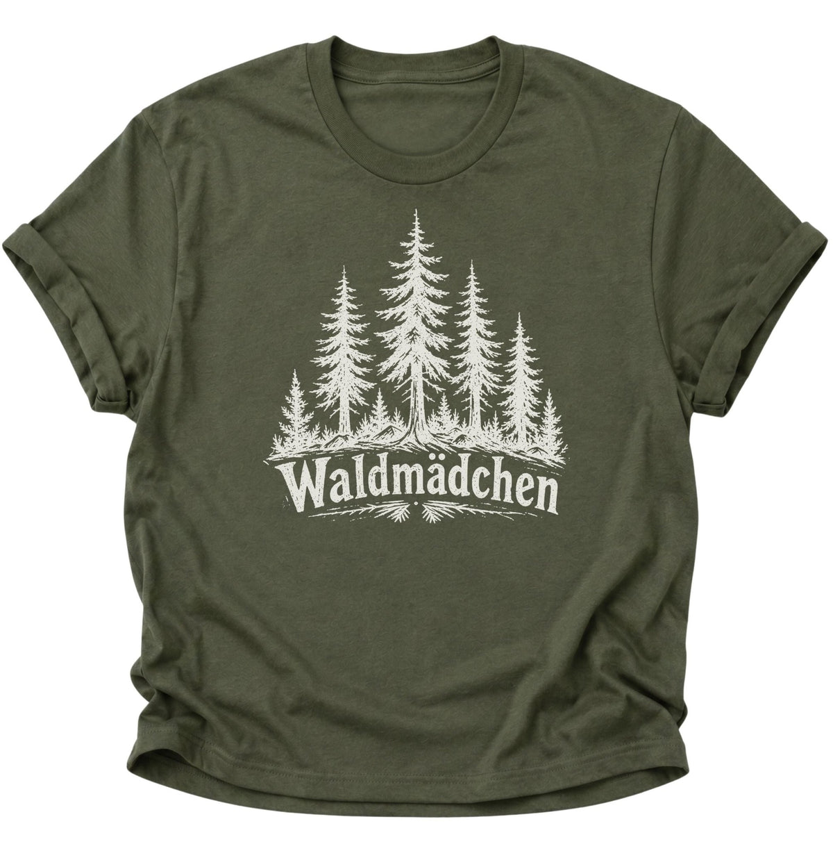 Waldmädchen Unisex T-Shirt Military Green - PINE & RIVER