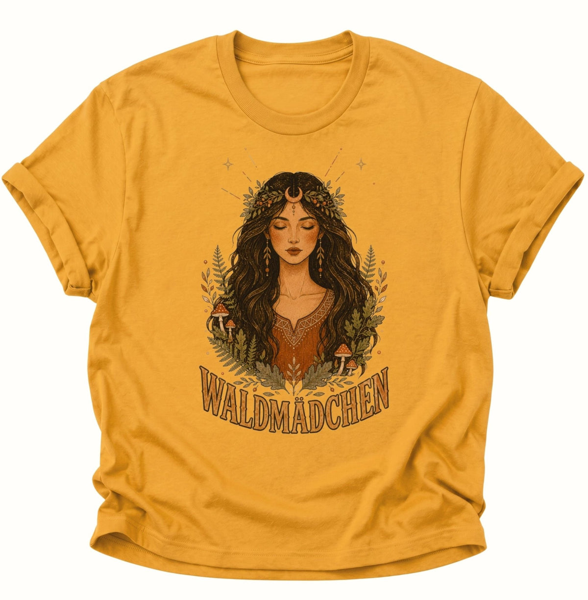 Waldmädchen Waldgöttin Unisex T-Shirt Gelb - PINE & RIVER