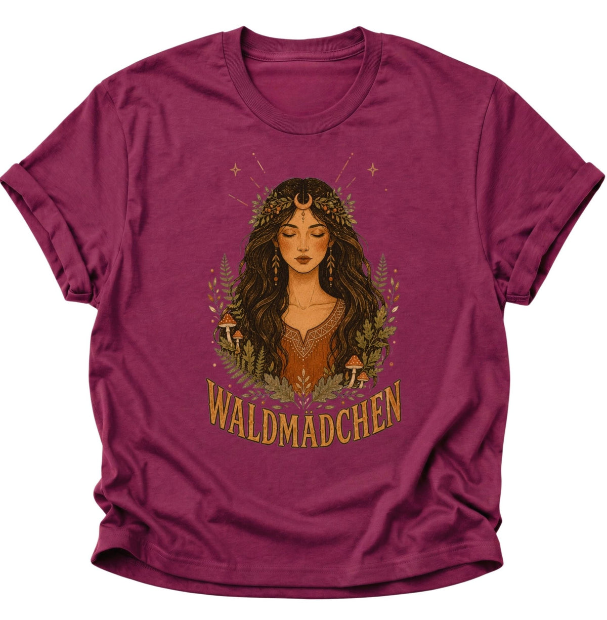 Waldmädchen Waldgöttin Unisex T-Shirt Cardinal Red - PINE & RIVER