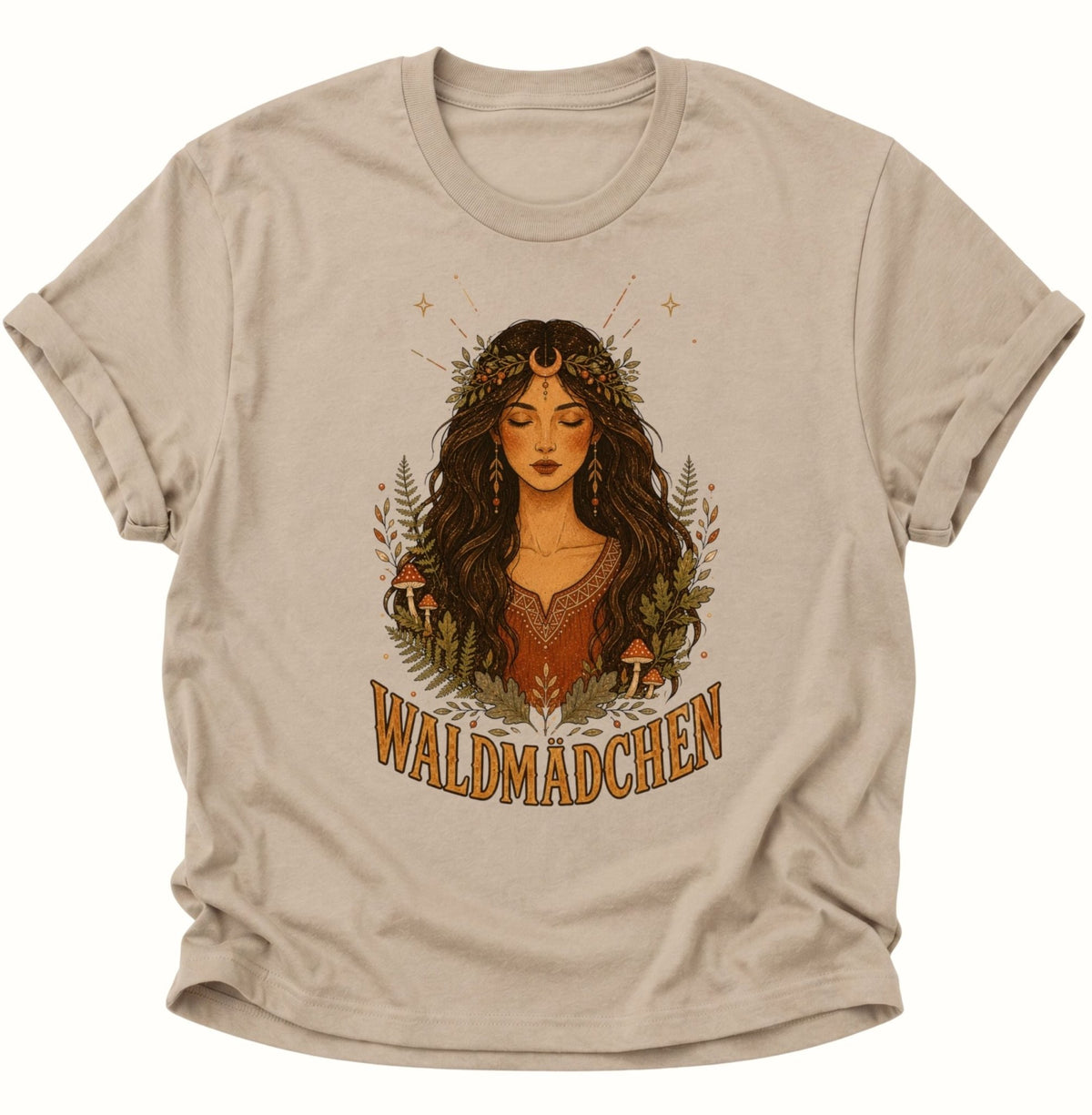 Waldmädchen Waldgöttin Unisex T-Shirt Sand - PINE & RIVER
