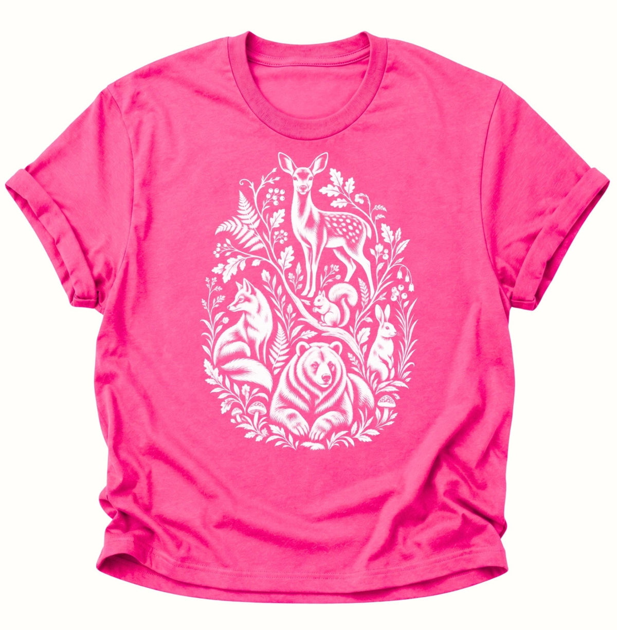 Waldtiere Natur Illustration Unisex T-Shirt Heliconia - PINE & RIVER